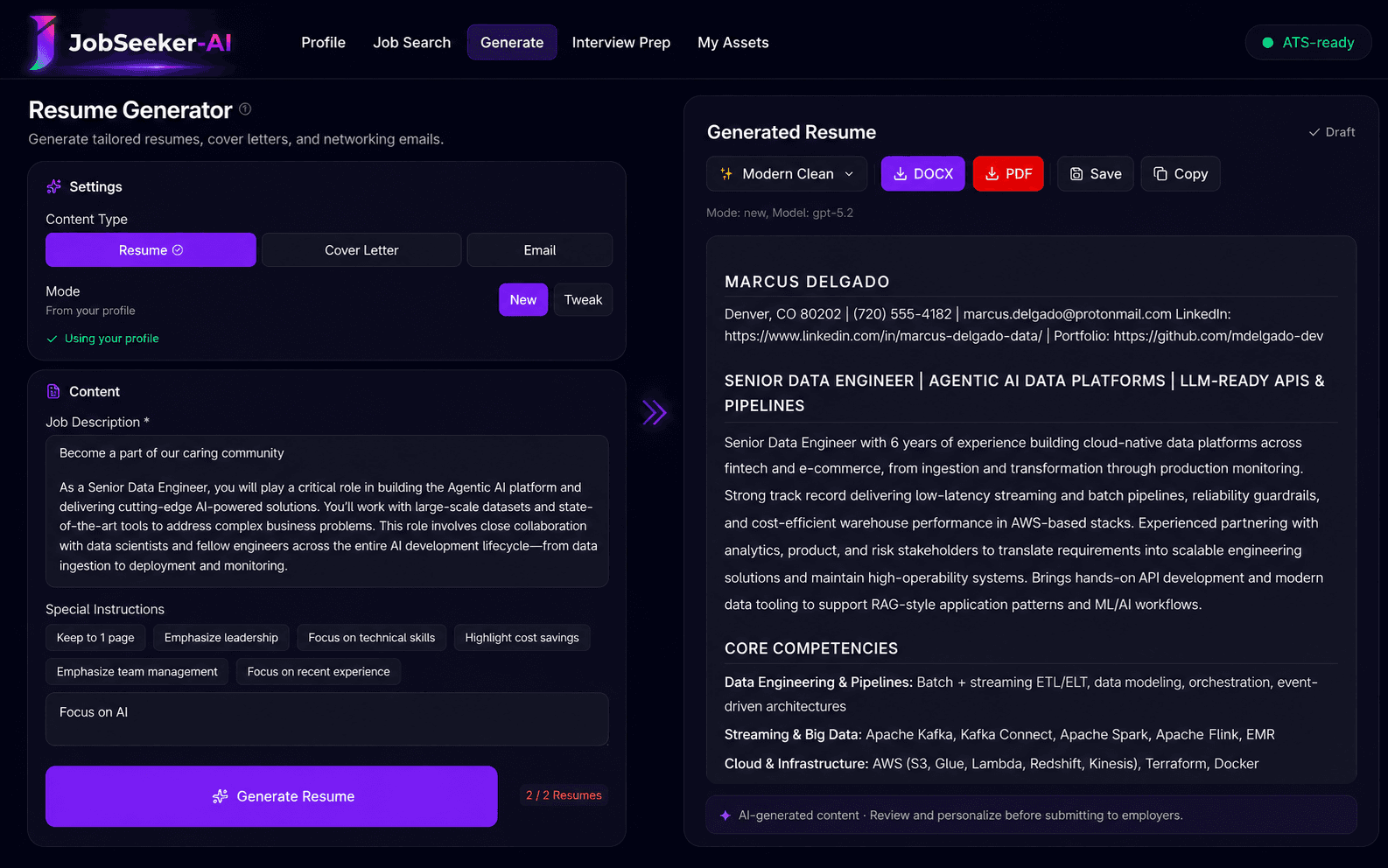 JobSeeker-AI product screenshot
